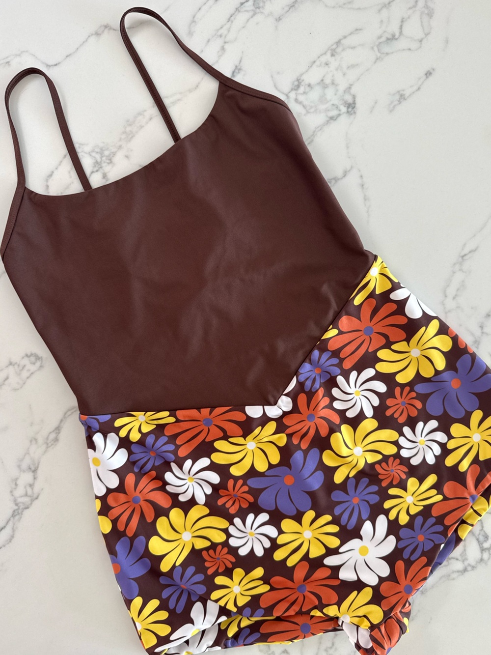 Inner Relm Holiday Surf Suit - Choc Flower - Size Large — image 2 of 8